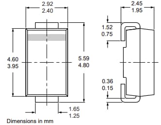 Mechanical Drawing - Nexperia ES1D Hyperfast Recovery Rectifier